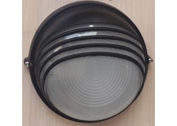 Apšvietimas. Švaros prekės. Pirties prekės. Pirties šviestuvai. Šviestuvas OVAL metal.juodas 60W E27 IP54 oval 1406 