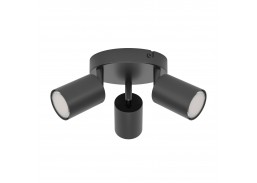 Apšvietimas. Lubiniai šviestuvai. Šviestuvas RECISO-E27 3x5W black EGLO 74008 