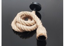 Apšvietimas. Pakabinami šviestuvai. Šviestuvas su medžiaginiu džiuto laidu 1,5 m, E27 