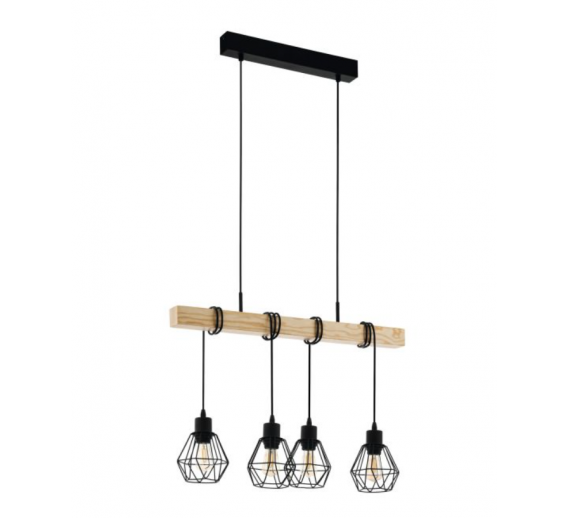 Apšvietimas. Pakabinami šviestuvai. Šviestuvas Townshend 5 EGLO E27 4x60W 43132 