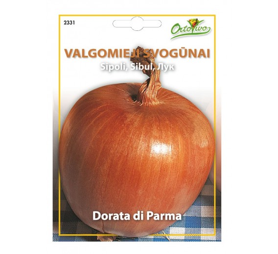 Sodo ir daržo prekės. Sėklos, daigyklos, durpinės tabletės. Svogūnų sėklos ir sodinukai. Svogūnai Dorata di Parma, 1,5 g 