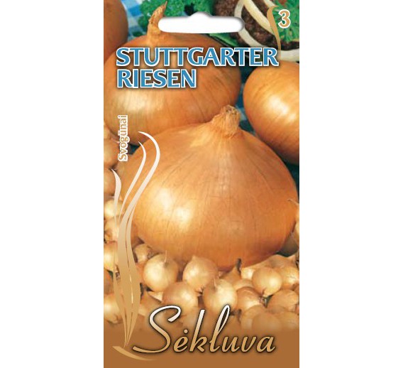 Sodo ir daržo prekės. Sėklos, daigyklos, durpinės tabletės. Svogūnų sėklos ir sodinukai. Svogūnų sėklos STUTTGARTER RIESEN