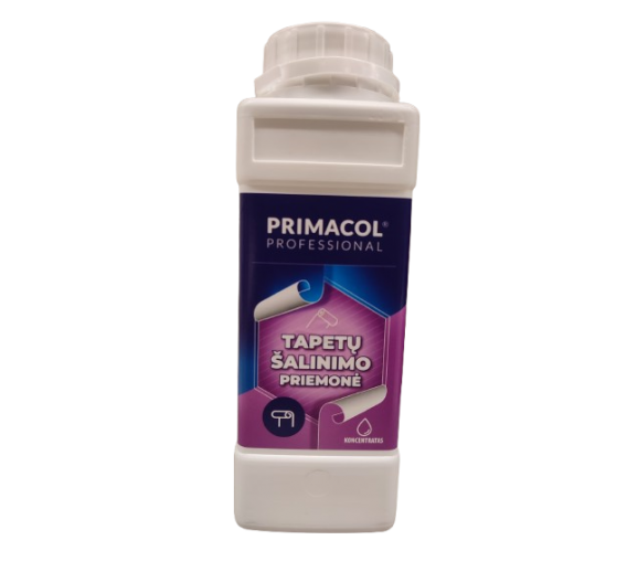 Vidaus apdailos prekės. Sienų apdailos medžiagos. Tapetai. Tapetų klijai. Tapetų nuėmėjas Primacol 500 ml 