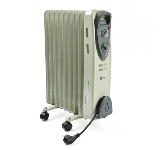 Šildymas ir vėdinimas. Elektriniai šildytuvai, termoventiliatoriai. Tepalinis radiatorius 2KW GEKO G80552 7 sekcijų 