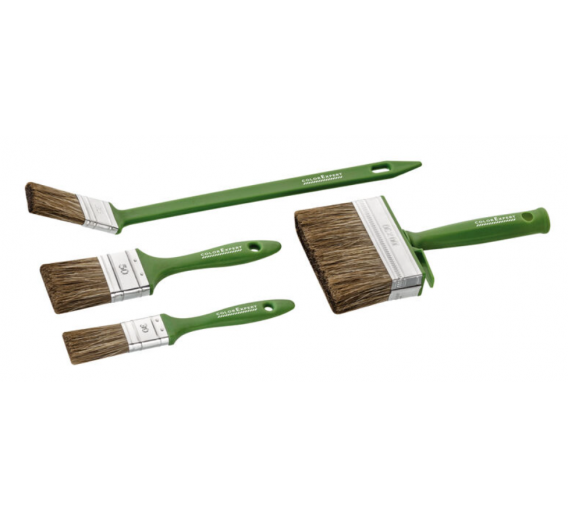 Dažai. Dažai, dažymo įrankiai, dažymo juostos. Dažymo ir glaistymo įrankiai. Teptukai. Teptukų rinkinys CES 4vnt