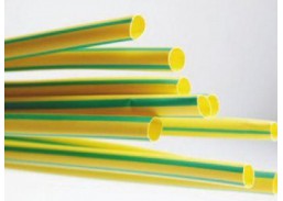 Elektros prekės. Laidai ir kabeliai. Izoliacija laidams ir kabeliams. Termosusitraukiantis vamzdelis 6,4/3,2 geltonas/žalias 