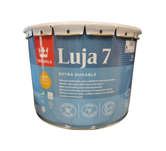 Dažai. Dažai, dažymo įrankiai, dažymo juostos. Specialios paskirties dažai. Tikkurila dažai Tikkurila LUJA 7 Matt A 9l 
