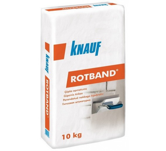 Statybinės medžiagos. Mišiniai. Gipsinis tinkas. Tinkas Knauf Rotband vokiškas 10 kg 