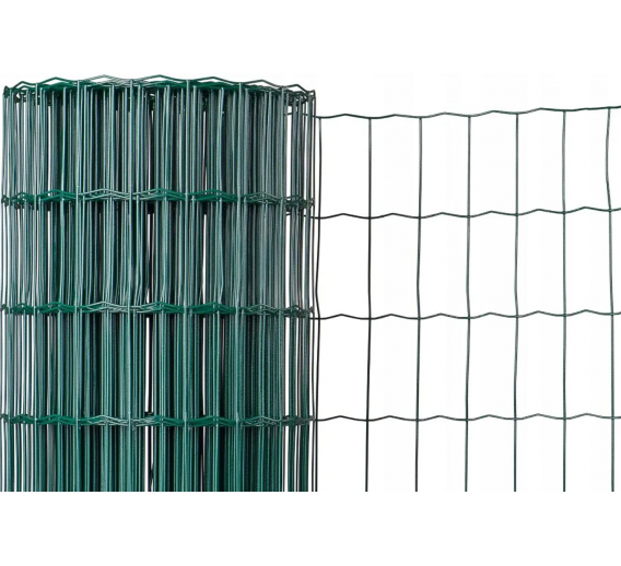 Metalų gaminiai . Tvoros, tvoralentės, tinklai tvoroms. Virintas tinklas. Tinklas h-1200 100x50x2.2 mm žalias 