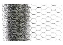 Metalų gaminiai . Tvoros, tvoralentės, tinklai tvoroms. Virintas tinklas. Tinklas HEX 10m.  cinkuotas  25x25x0.7x1000mm. 