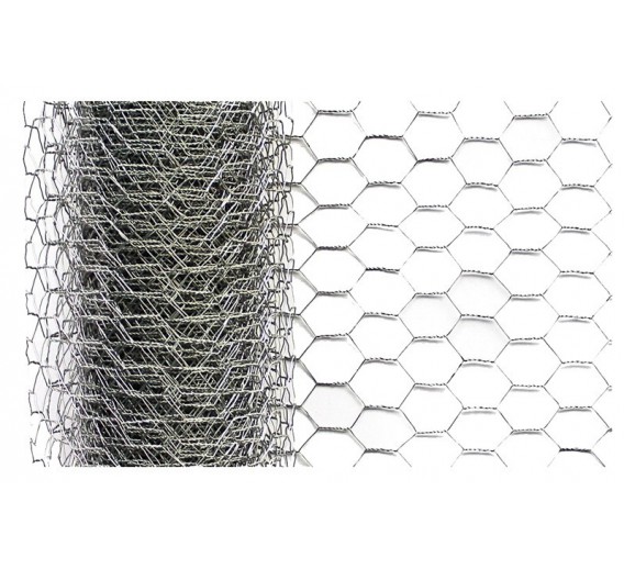 Metalų gaminiai . Tvoros, tvoralentės, tinklai tvoroms. Virintas tinklas. Tinklas HEX 10m.  cinkuotas  25x25x0.7x1000mm. 