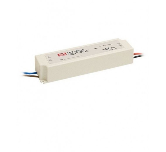 Elektros prekės. Moduliniai automatikos komponentai. Maitinimo šaltiniai, įkrovikliai. Transformatorius LPV-100-12 102W 12V 8,5A IP67 LPV-100-12 