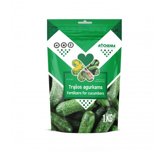Sodo ir daržo prekės. Trąšos ir durpių substratai. Trąšos. Birios trąšos. Trąšos agurkams Agrochema, 1 kg 