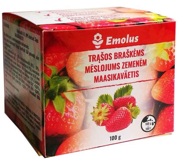 Sodo ir daržo prekės. Trąšos ir durpių substratai. Trąšos. Birios trąšos. Trąšos braškėms Emolus 100 g