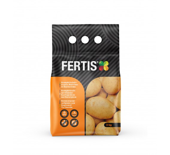 Sodo ir daržo prekės. Trąšos ir durpių substratai. Trąšos. Birios trąšos. Trąšos bulvėms Fertis, 3kg 