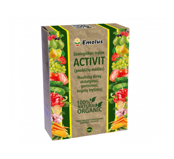 Sodo ir daržo prekės. Trąšos ir durpių substratai. Trąšos. Organinės trąšos. Trąšos Emolus Activit 0,8 kg organinės