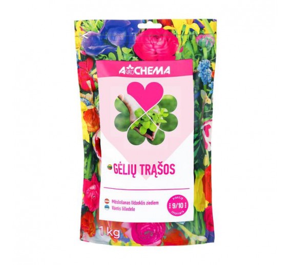 Sodo ir daržo prekės. Trąšos ir durpių substratai. Trąšos. Birios trąšos. Trąšos gėlėms Agrochema, 1 kg