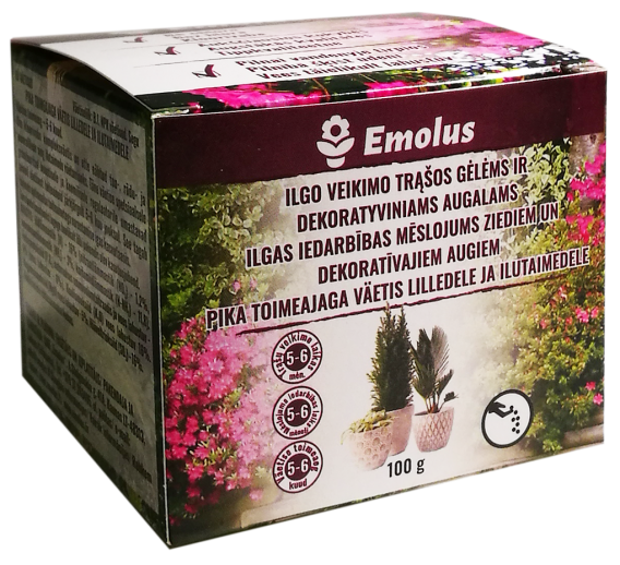 Sodo ir daržo prekės. Trąšos ir durpių substratai. Trąšos. Kompleksinės trąšos. Trąšos HydroCote 100g  Emolus