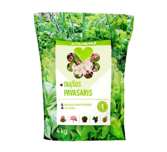 Sodo ir daržo prekės. Trąšos ir durpių substratai. Trąšos. Birios trąšos. Trąšos Pavasaris Agrochema, 4 kg