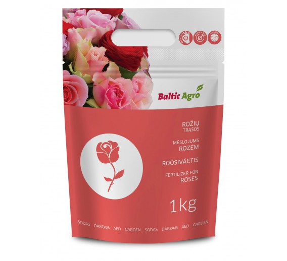 Sodo ir daržo prekės. Trąšos ir durpių substratai. Trąšos. Birios trąšos. Trąšos rožėms 1kg Roses Fert 1