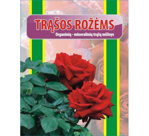 Sodo ir daržo prekės. Trąšos ir durpių substratai. Trąšos. Birios trąšos. Trąšos rožėms organinių mineralinių trąšų mišinys 1kg Emolus 