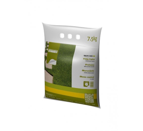 Sodo ir daržo prekės. Trąšos ir durpių substratai. Trąšos. Birios trąšos. Trąšos samanotoms vejoms, 7.5kg 