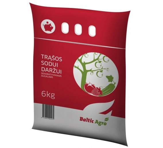 Sodo ir daržo prekės. Trąšos ir durpių substratai. Trąšos. Birios trąšos. Trąšos sodui, daržui 6kg NPK12-5-7 
