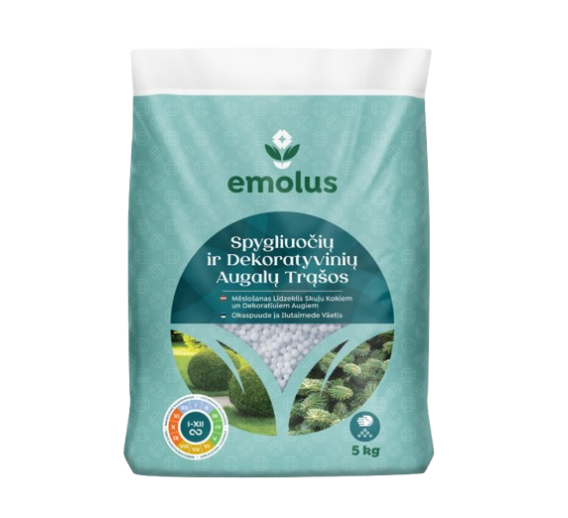 Sodo ir daržo prekės. Trąšos ir durpių substratai. Trąšos. Birios trąšos. Trąšos spygliuočiams 5kg