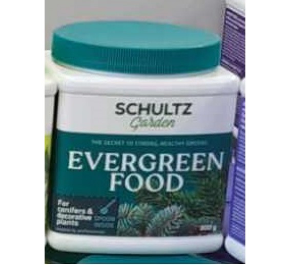 Sodo ir daržo prekės. Trąšos ir durpių substratai. Trąšos. Birios trąšos. Trąšos spygliuočiams Schultz EVERGREEN FOOD, 800g 