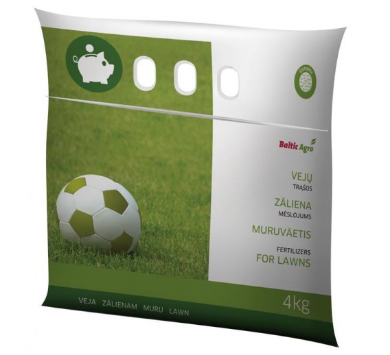 Sodo ir daržo prekės. Trąšos ir durpių substratai. Trąšos. Trąšos vejai. Trąšos vejai, pievoms Baltic Agro 4 kg