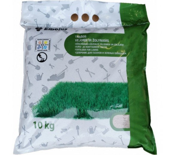 Sodo ir daržo prekės. Trąšos ir durpių substratai. Trąšos. Birios trąšos. Trąšos vejoms kompleksinės 10kg 