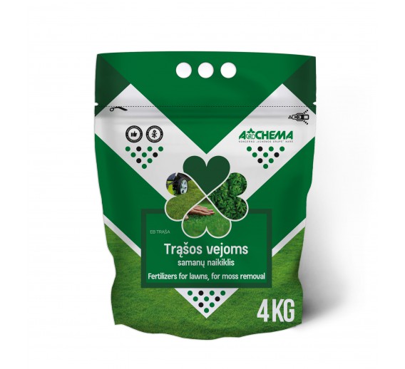 Trąšos vejoms - samanų naikiklis Agrochema, 4kg 