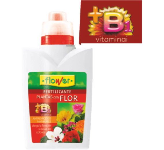 Sodo ir daržo prekės. Trąšos ir durpių substratai. Trąšos. Skystos trąšos. Trąšos žydintiems augalams Flower, 500ml 