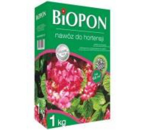 Sodo ir daržo prekės. Trąšos ir durpių substratai. Trąšos. Birios trąšos. Trąšų granulės Hortenzijoms Biopon, 1kg 