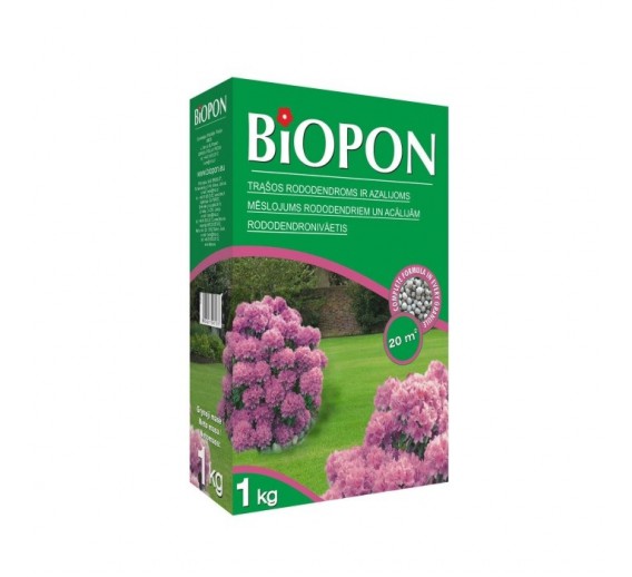 Sodo ir daržo prekės. Trąšos ir durpių substratai. Trąšos. Birios trąšos. Trąšų granulės rododendrams ir azalijoms Biopon, 1 kg 