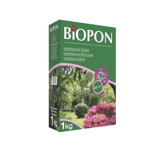 Sodo ir daržo prekės. Trąšos ir durpių substratai. Trąšos. Birios trąšos. Trąšų granulės Universalios Biopon, 1kg 