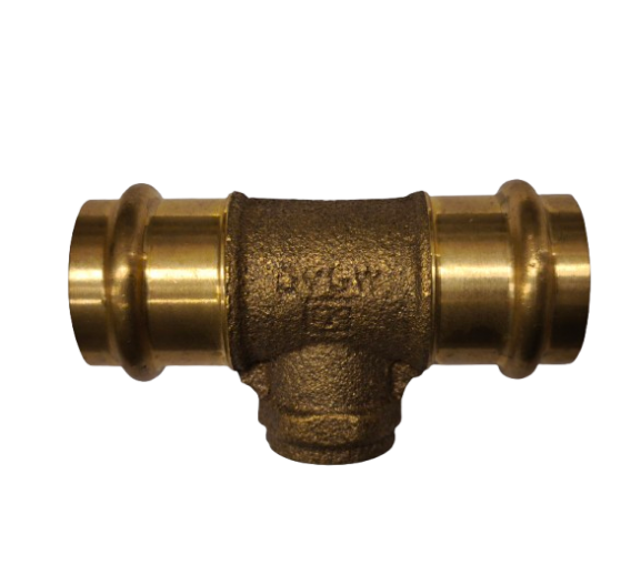 Santechnikos prekės. Vamzdynų sistemos. Vamzdžių sujungimo detalės. Varinės jungtys. Trišakis CU press 28x1/2