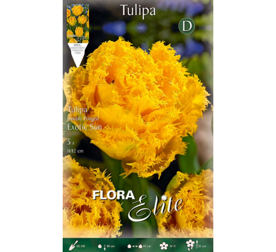 Sodo ir daržo prekės. Sėklos, daigyklos, durpinės tabletės. Gėlių sėklos. Tulpės Tulipa Fr.Double Egzotic Sun 5sv