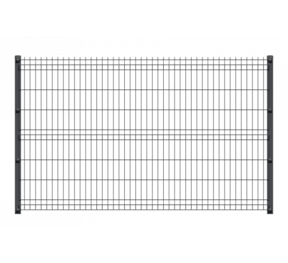 Metalų gaminiai . Tvoros, tvoralentės, tinklai tvoroms. Segmentinės tvoros, varteliai. 3D Tvoros segmentas 1530x2500 mm, 3/4 mm, pilkas 