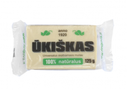 Švaros prekės. Skalbimo milteliai, skalbikliai, plovimo priemonės. Ūkiškas muilas 125g 