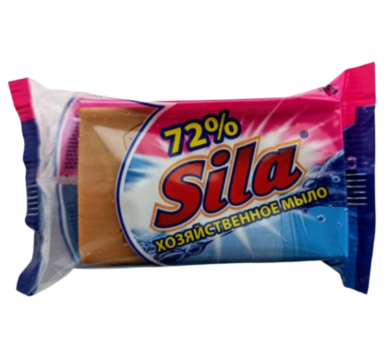 Švaros prekės. Muilas, pasta rankoms plauti. Ūkiškas muilas 72% SILA 200g