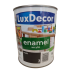 Dažai. Dažai, dažymo įrankiai, dažymo juostos. Emaliniai dažai. Universali emalė LuxDecor matinė absoliutus juodumas 0.75l 