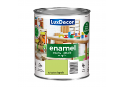 Dažai. Dažai, dažymo įrankiai, dažymo juostos. Emaliniai dažai. Universali emalė LuxDecor matinė arbatos lapelis 0.75l 