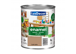 Dažai. Dažai, dažymo įrankiai, dažymo juostos. Emaliniai dažai. Universali emalė LuxDecor matinė kava latte 0.75l 