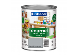 Dažai. Dažai, dažymo įrankiai, dažymo juostos. Emaliniai dažai. Universali emalė LuxDecor matinė lapkričio dangus 0.75l 