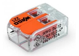 Universali jungtis WAGO 221-412, 2 laidų, iki 4 mm, 32A 