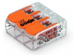 Universali jungtis WAGO 221-413, 3 laidų, iki 4 mm, 32A 