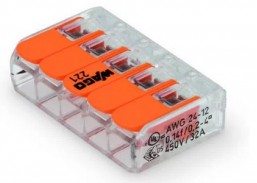 Universali jungtis WAGO 221-415, 5 laidų, iki 4 mm, 32A 
