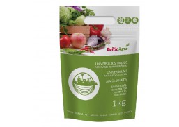 Sodo ir daržo prekės. Trąšos ir durpių substratai. Trąšos. Birios trąšos. Universalios trąšos sodui Baltic Agro, 1kg 