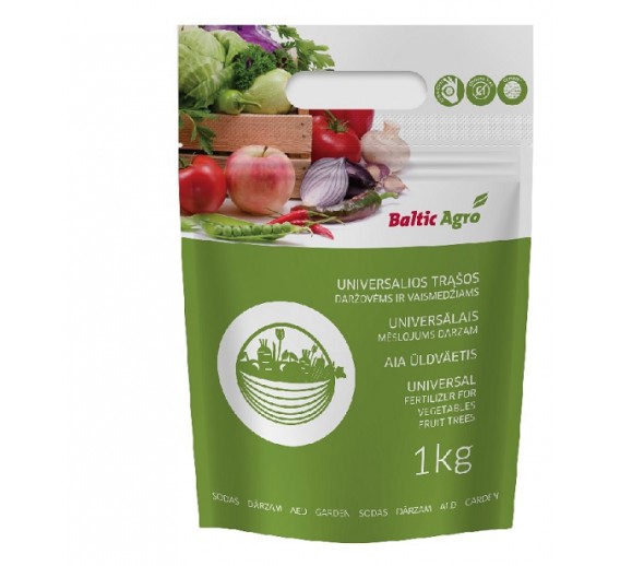 Sodo ir daržo prekės. Trąšos ir durpių substratai. Trąšos. Birios trąšos. Universalios trąšos sodui Baltic Agro, 1kg 